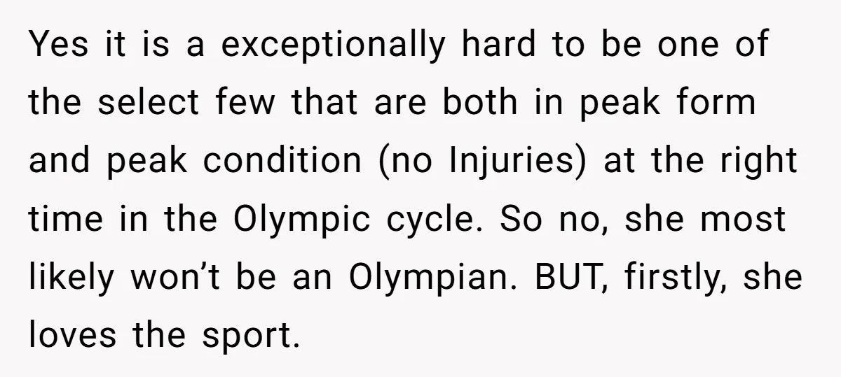 Yes it is a exceptionally hard to be one of the select few that are both in peak form and peak condition (no Injuries) at the right time in the...
