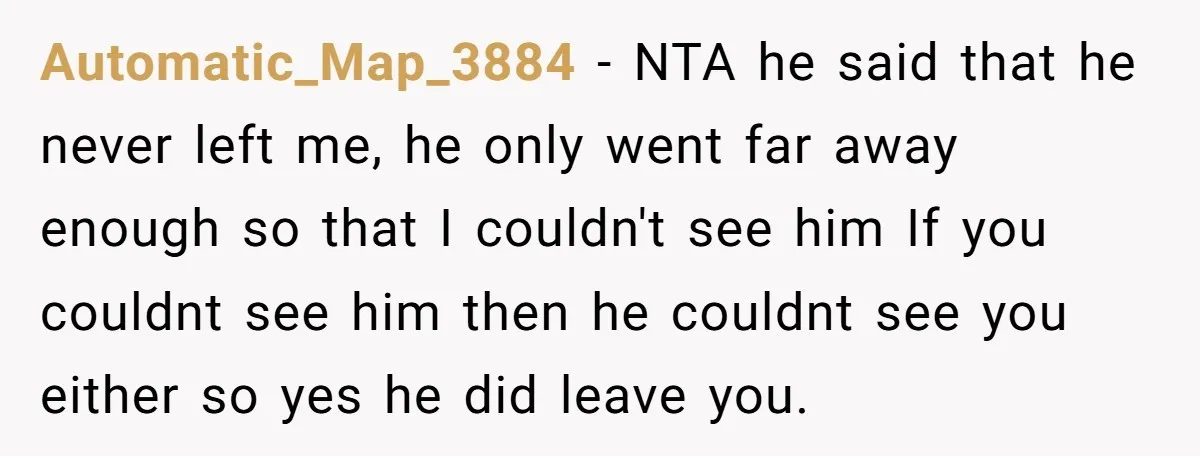 Automatic_Map_3884 − NTA he said that he never left me, he only went far away enough so that I couldn't see him If you couldnt see him then he couldnt...