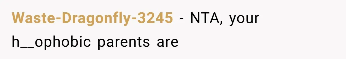 Waste-Dragonfly-3245 − NTA, your h__ophobic parents are