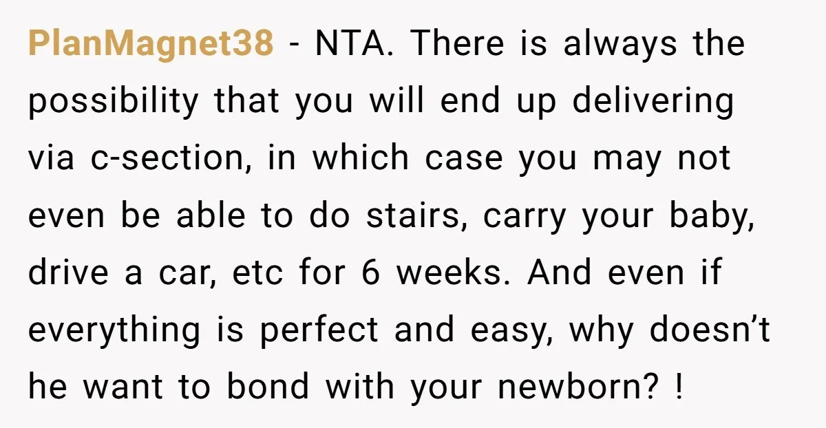 PlanMagnet38 − NTA. There is always the possibility that you will end up delivering via c-section, in which case you may not even be able to do stairs, carry your...