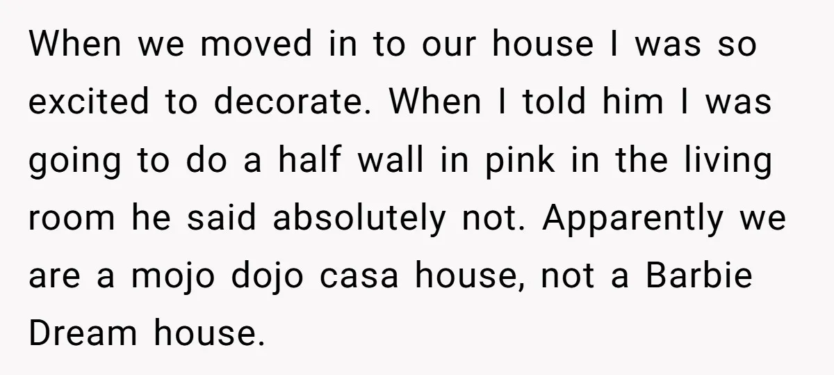 When we moved in to our house I was so excited to decorate. When I told him I was going to do a half wall in pink in the living...