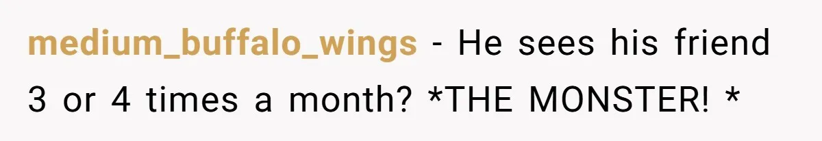 medium_buffalo_wings − He sees his friend 3 or 4 times a month? *THE MONSTER! *