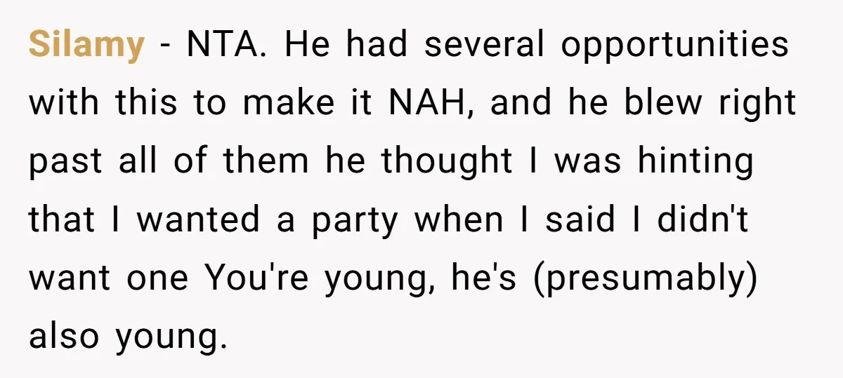 Silamy − NTA. He had several opportunities with this to make it NAH, and he blew right past all of them he thought I was hinting that I wanted a...