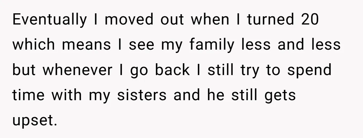 Eventually I moved out when I turned 20 which means I see my family less and less but whenever I go back I still try to spend time with my...