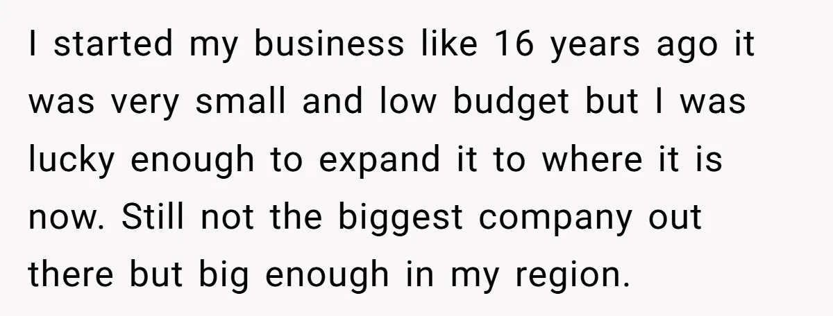 I started my business like 16 years ago it was very small and low budget but I was lucky enough to expand it to where it is now. Still not...