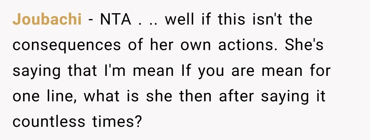 Joubachi − NTA . .. well if this isn't the consequences of her own actions. She's saying that I'm mean If you are mean for one line, what is she...