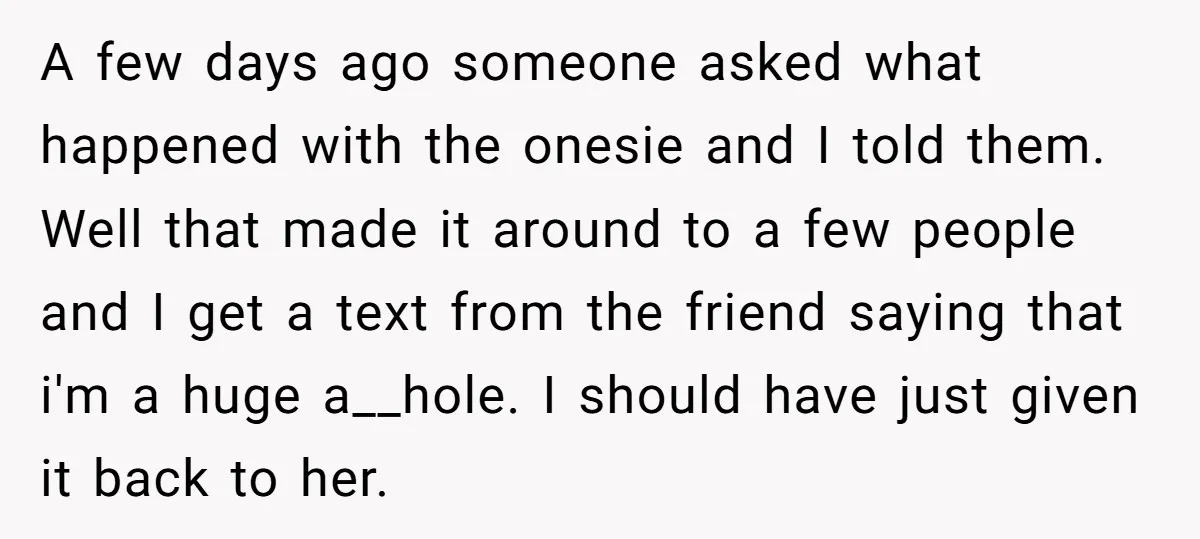 A few days ago someone asked what happened with the onesie and I told them. Well that made it around to a few people and I get a text from...