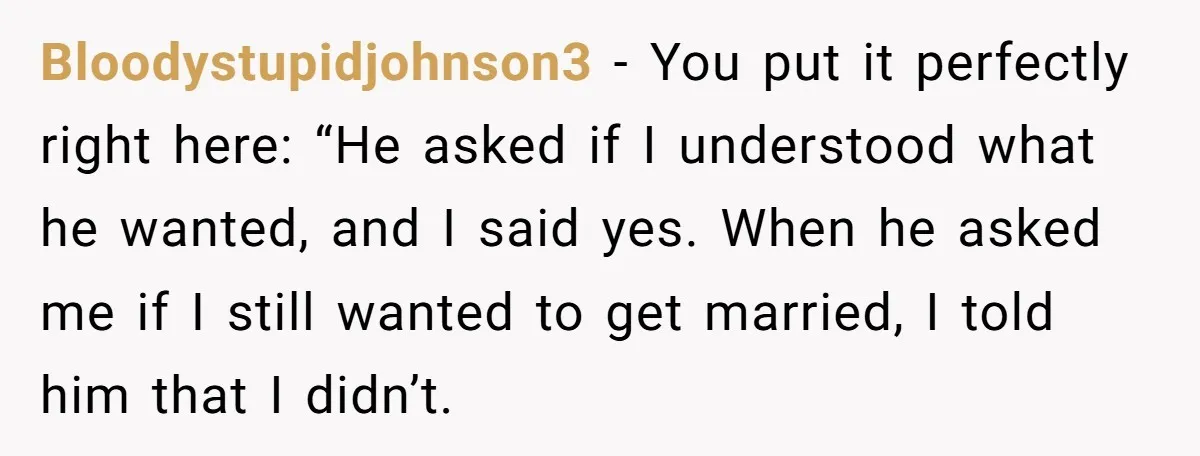 Bloodystupidjohnson3 − You put it perfectly right here: “He asked if I understood what he wanted, and I said yes. When he asked me if I still wanted to get...