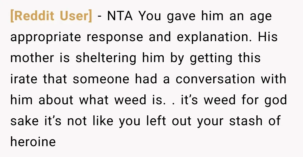[Reddit User] − NTA You gave him an age appropriate response and explanation. His mother is sheltering him by getting this irate that someone had a conversation with him about...