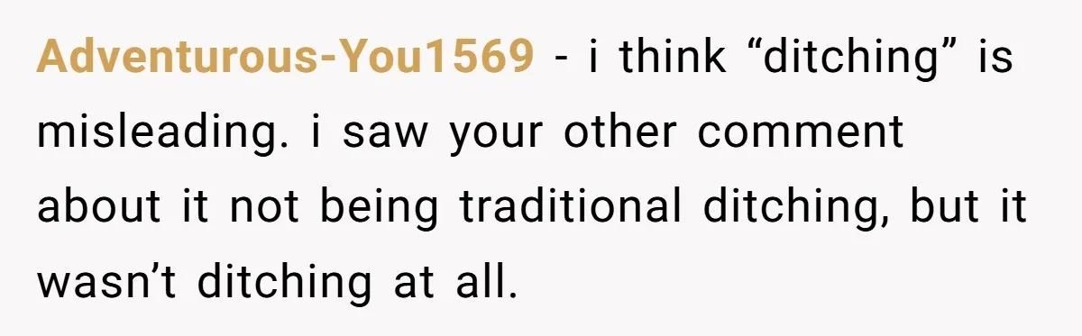 Adventurous-You1569 − i think “ditching” is misleading. i saw your other comment about it not being traditional ditching, but it wasn’t ditching at all.