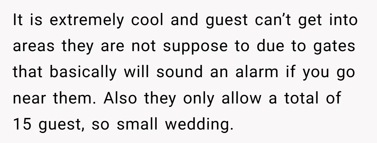 It is extremely cool and guest can’t get into areas they are not suppose to due to gates that basically will sound an alarm if you go near them. Also...