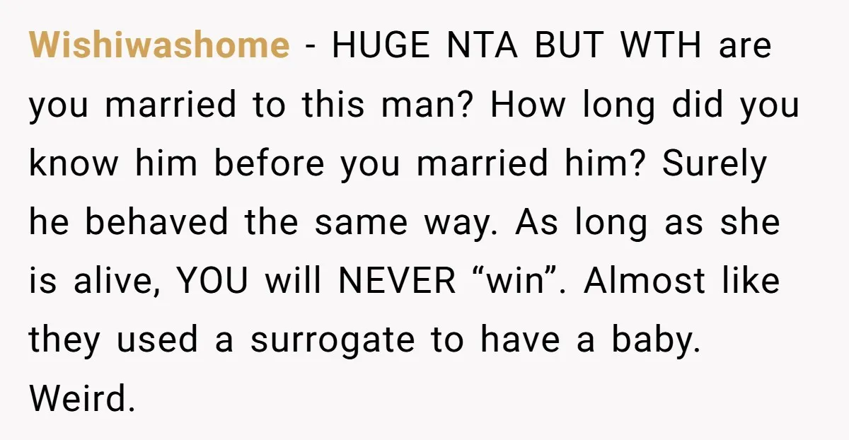 Wishiwashome − HUGE NTA BUT WTH are you married to this man? How long did you know him before you married him? Surely he behaved the same way. As long...