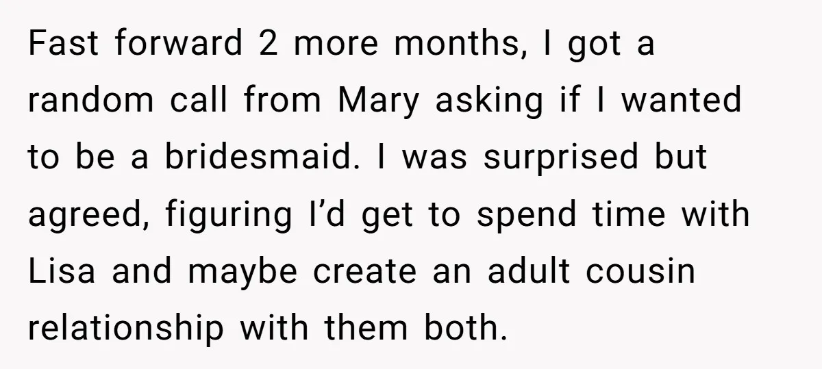 Fast forward 2 more months, I got a random call from Mary asking if I wanted to be a bridesmaid. I was surprised but agreed, figuring I’d get to spend...