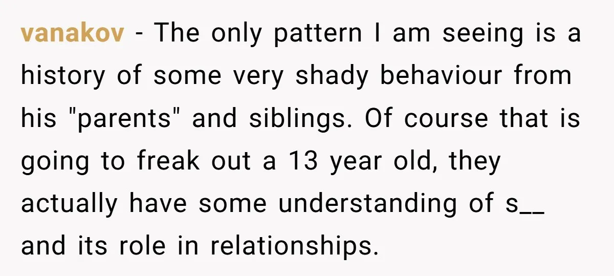 vanakov − The only pattern I am seeing is a history of some very shady behaviour from his "parents" and siblings. Of course that is going to freak out a...