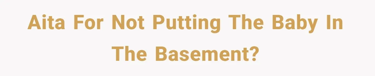 AITA for not putting the baby in the basement?
