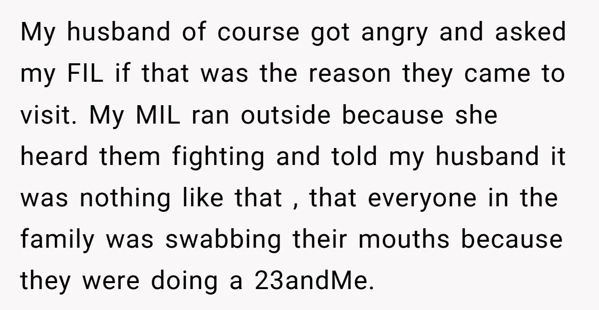 My husband of course got angry and asked my FIL if that was the reason they came to visit. My MIL ran outside because she heard them fighting and told...