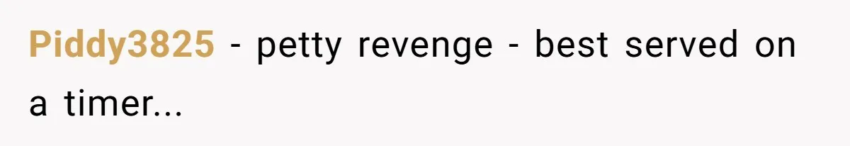 Piddy3825 − petty revenge - best served on a timer...