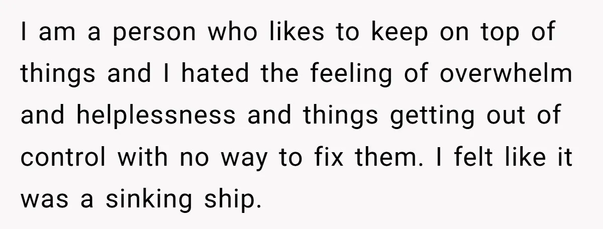 I am a person who likes to keep on top of things and I hated the feeling of overwhelm and helplessness and things getting out of control with no way...