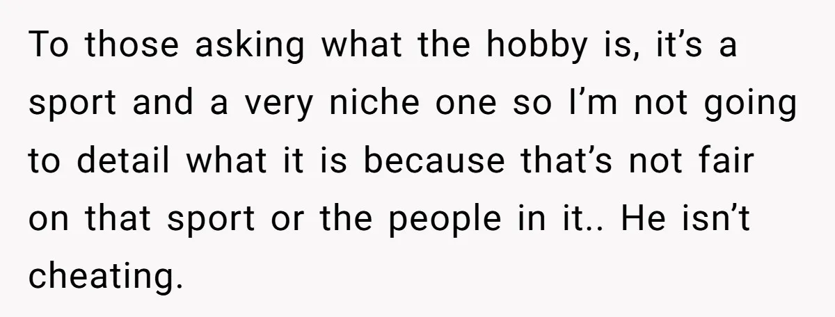 To those asking what the hobby is, it’s a sport and a very niche one so I’m not going to detail what it is because that’s not fair on that...