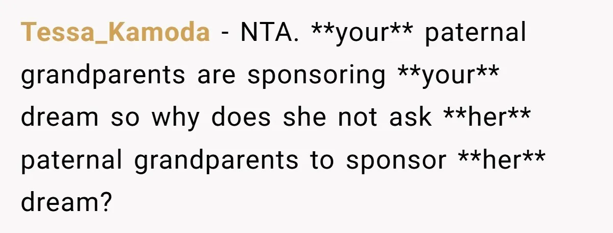 Tessa_Kamoda − NTA. **your** paternal grandparents are sponsoring **your** dream so why does she not ask **her** paternal grandparents to sponsor **her** dream?