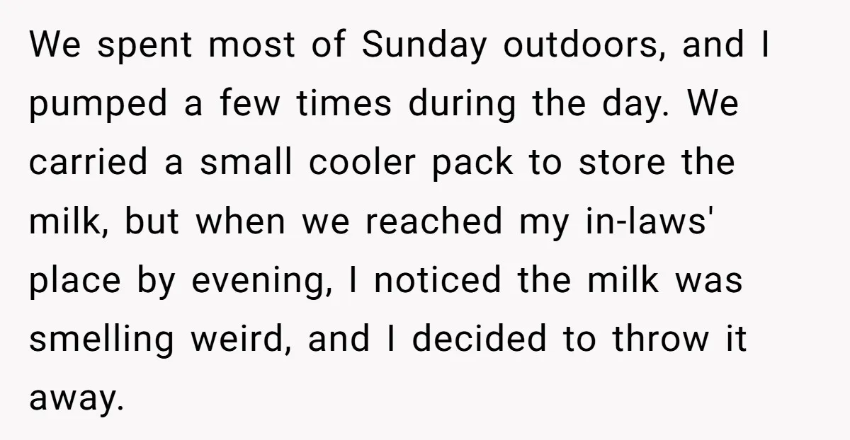 We spent most of Sunday outdoors, and I pumped a few times during the day. We carried a small cooler pack to store the milk, but when we reached my...