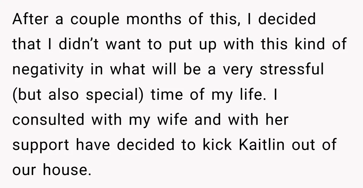 After a couple months of this, I decided that I didn’t want to put up with this kind of negativity in what will be a very stressful (but also special)...