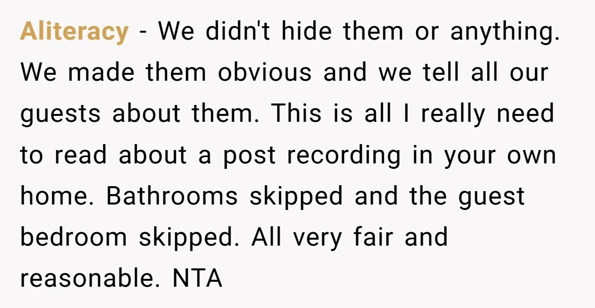 Aliteracy − We didn't hide them or anything. We made them obvious and we tell all our guests about them. This is all I really need to read about a...