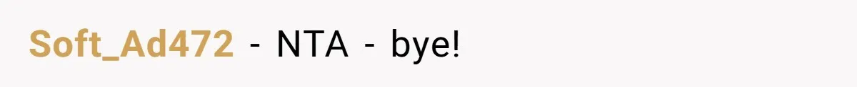 Soft_Ad472 − NTA - bye!