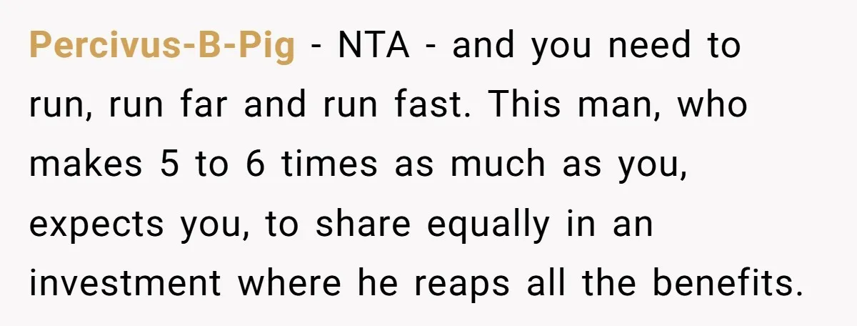 Percivus-B-Pig − NTA - and you need to run, run far and run fast. This man, who makes 5 to 6 times as much as you, expects you, to share...