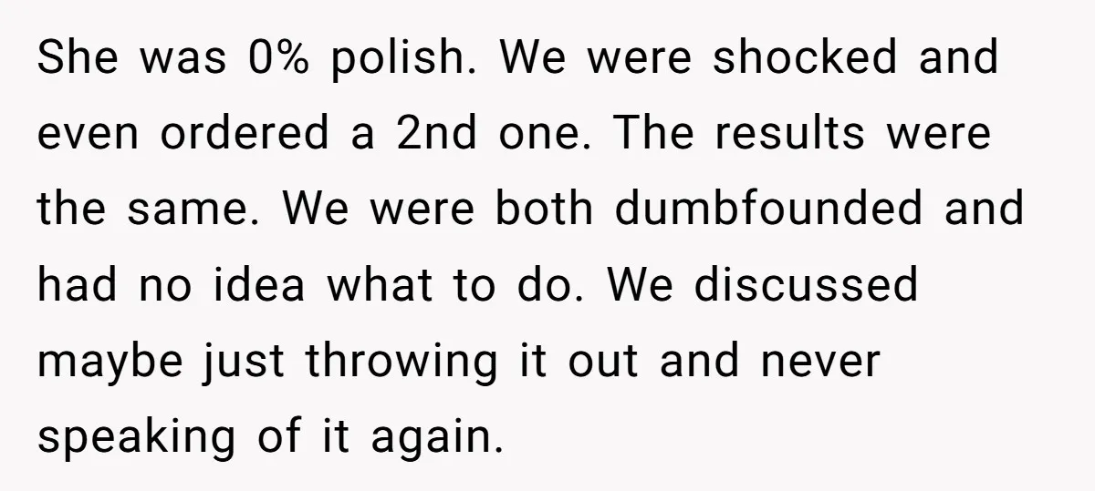 She was 0% polish. We were shocked and even ordered a 2nd one. The results were the same. We were both dumbfounded and had no idea what to do. We...