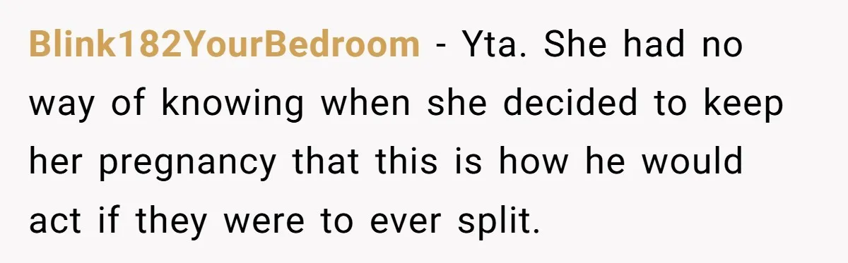 Blink182YourBedroom − Yta. She had no way of knowing when she decided to keep her pregnancy that this is how he would act if they were to ever split.