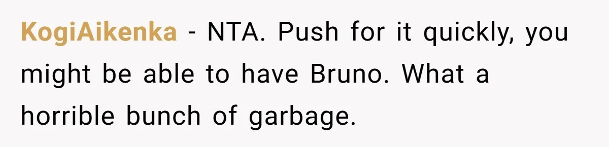 KogiAikenka − NTA. Push for it quickly, you might be able to have Bruno. What a horrible bunch of garbage.