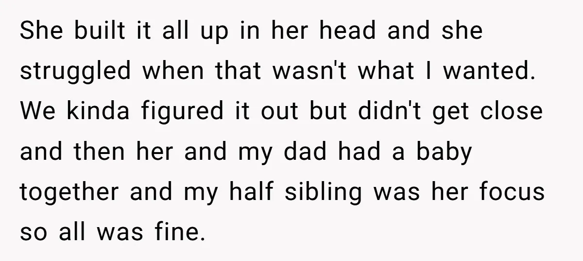She built it all up in her head and she struggled when that wasn't what I wanted. We kinda figured it out but didn't get close and then her and...