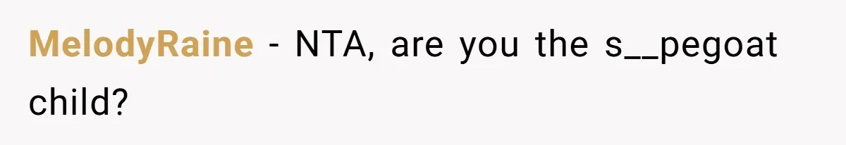 MelodyRaine − NTA, are you the s__pegoat child?