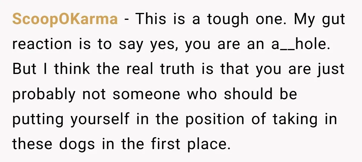 ScoopOKarma - This is a tough one. My gut reaction is to say yes, you are an a__hole. But I think the real truth is that you are just probably...
