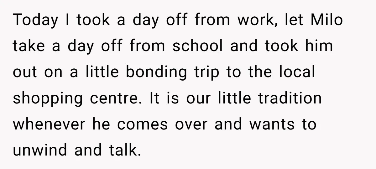 Today I took a day off from work, let Milo take a day off from school and took him out on a little bonding trip to the local shopping centre....