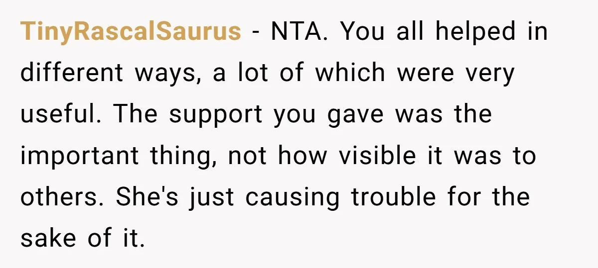 TinyRascalSaurus − NTA. You all helped in different ways, a lot of which were very useful. The support you gave was the important thing, not how visible it was to...