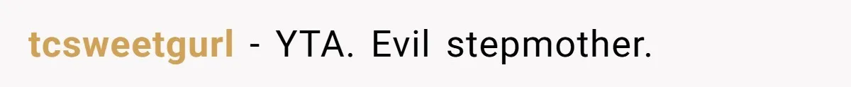 tcsweetgurl − YTA. Evil stepmother.