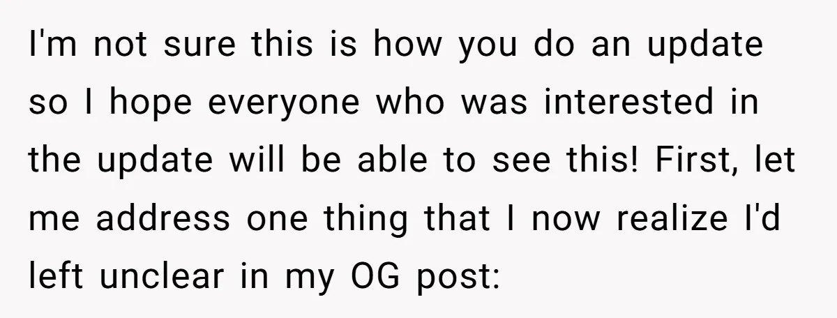 I'm not sure this is how you do an update so I hope everyone who was interested in the update will be able to see this! First, let me address...