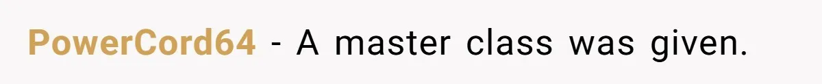 PowerCord64 − A master class was given.