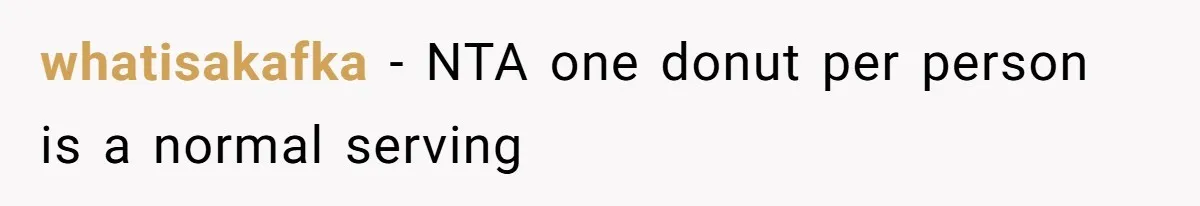 whatisakafka − NTA one donut per person is a normal serving