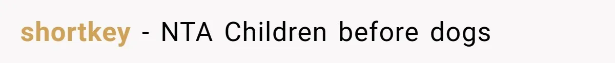 shortkey − NTA Children before dogs