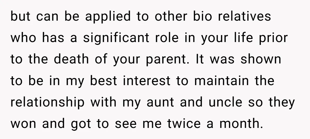 but can be applied to other bio relatives who has a significant role in your life prior to the death of your parent. It was shown to be in my...