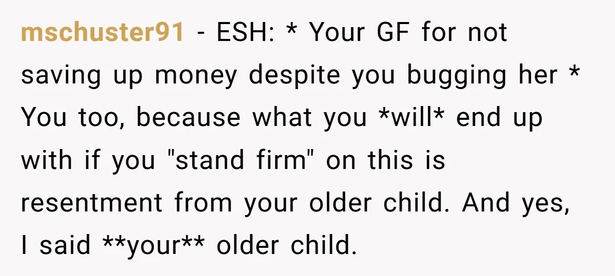 mschuster91 − ESH: * Your GF for not saving up money despite you bugging her * You too, because what you *will* end up with if you "stand firm" on...