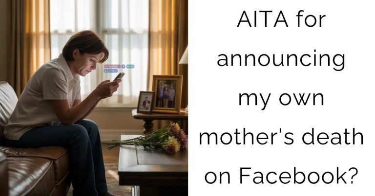 AITA for announcing my own mother’s death on Facebook?