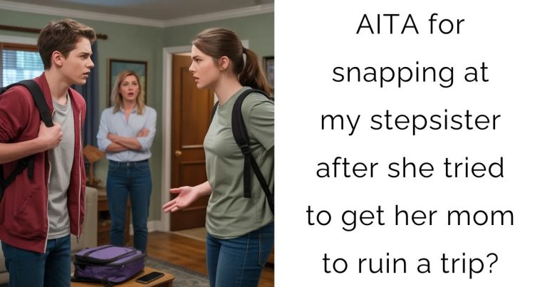 AITA for snapping at my stepsister after she tried to get her mom to ruin a trip?