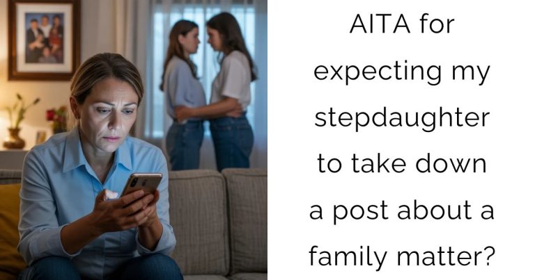 AITA for expecting my stepdaughter to take down a post about a family matter?