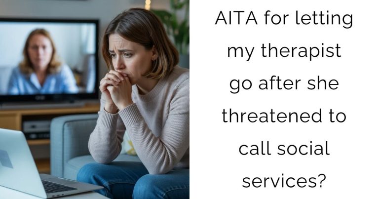 AITA for letting my therapist go after she threatened to call social services?