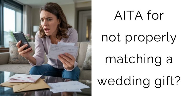 AITA for not properly matching a wedding gift?