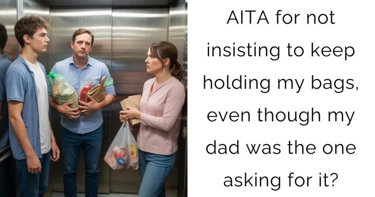 AITA for not insisting to keep holding my bags, even though my dad was the one asking for it?